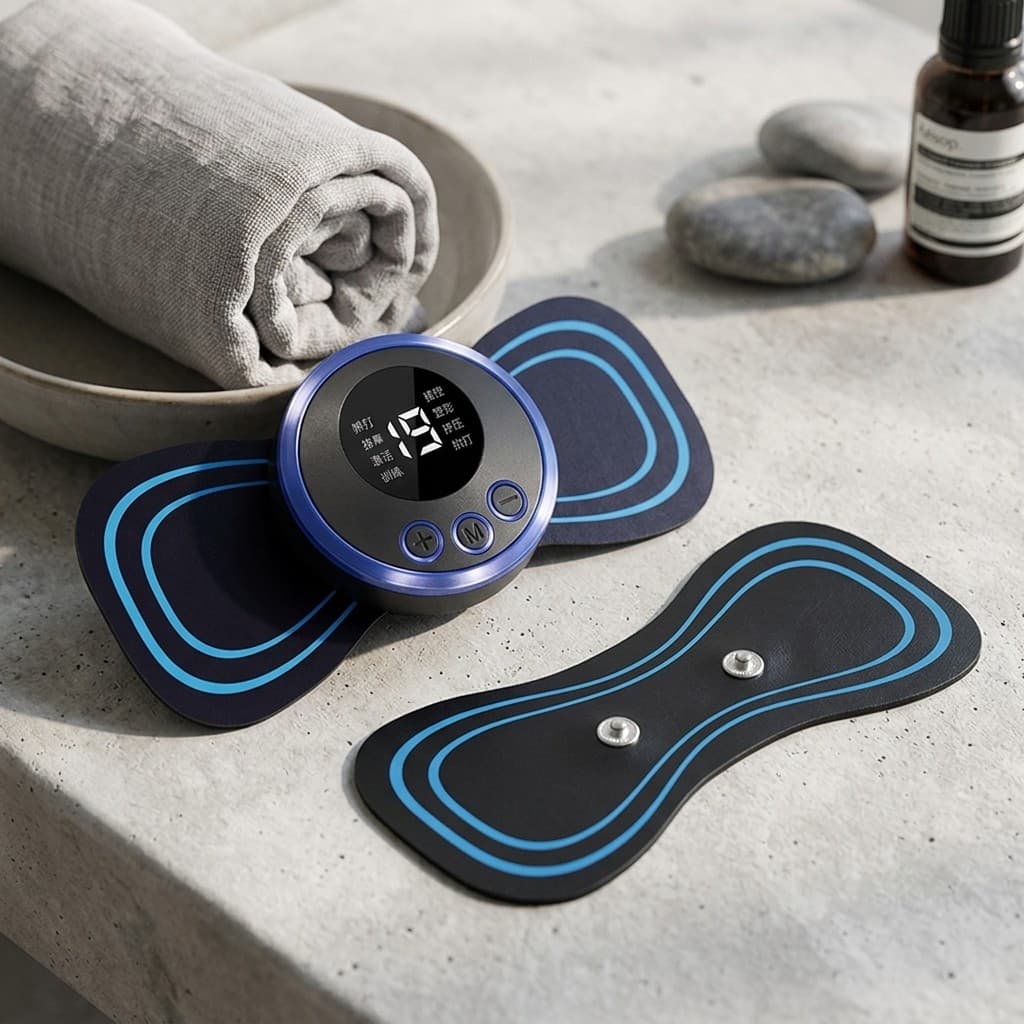 Massageador Portatil Eletrico EMS Cervical Alivio De Dores Pescoço Costas Com Cabo USB
