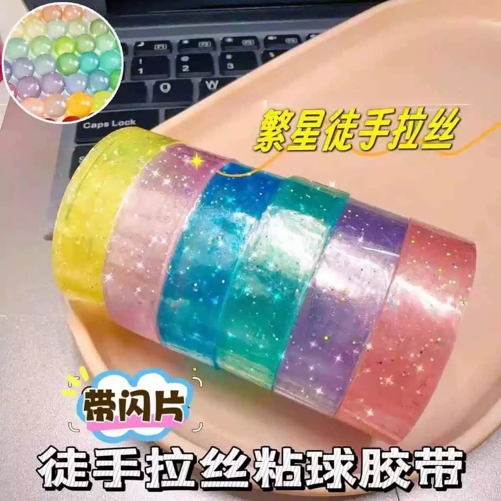 🔥 Fita Adesiva para Sticky Ball 🔥 Bola Pegajosa DIY Brinquedo Antiestresse Fita Adesiva VENDA QUENTE Fita Flash De Gel