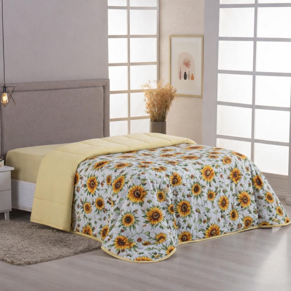Edredom King Premium Dupla Face 100% Algodão Estampado Conforto Total