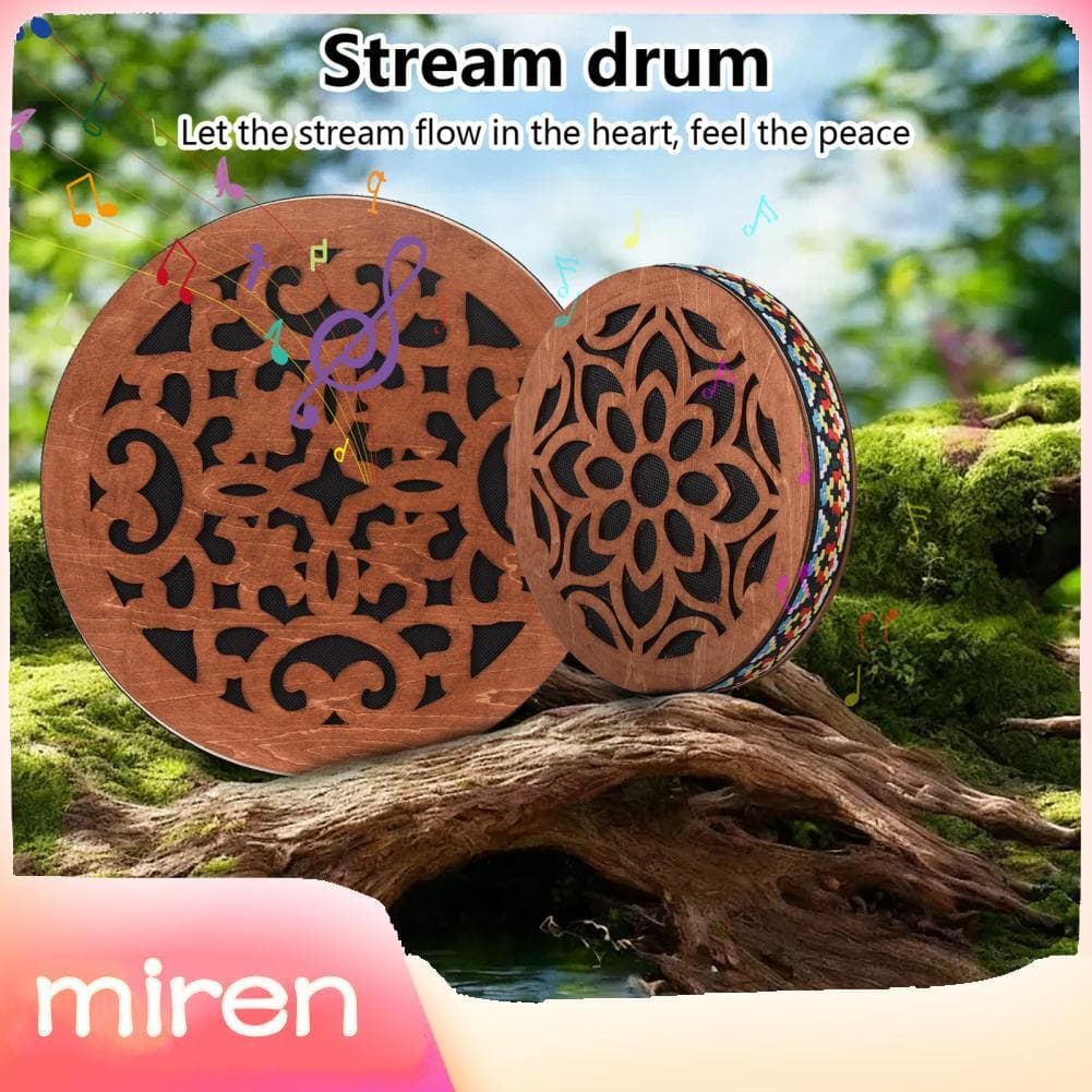 Miren.br Oceano tambor instrumento de percussão étnica música onomatopaica portátil mão água som bétula madeira para