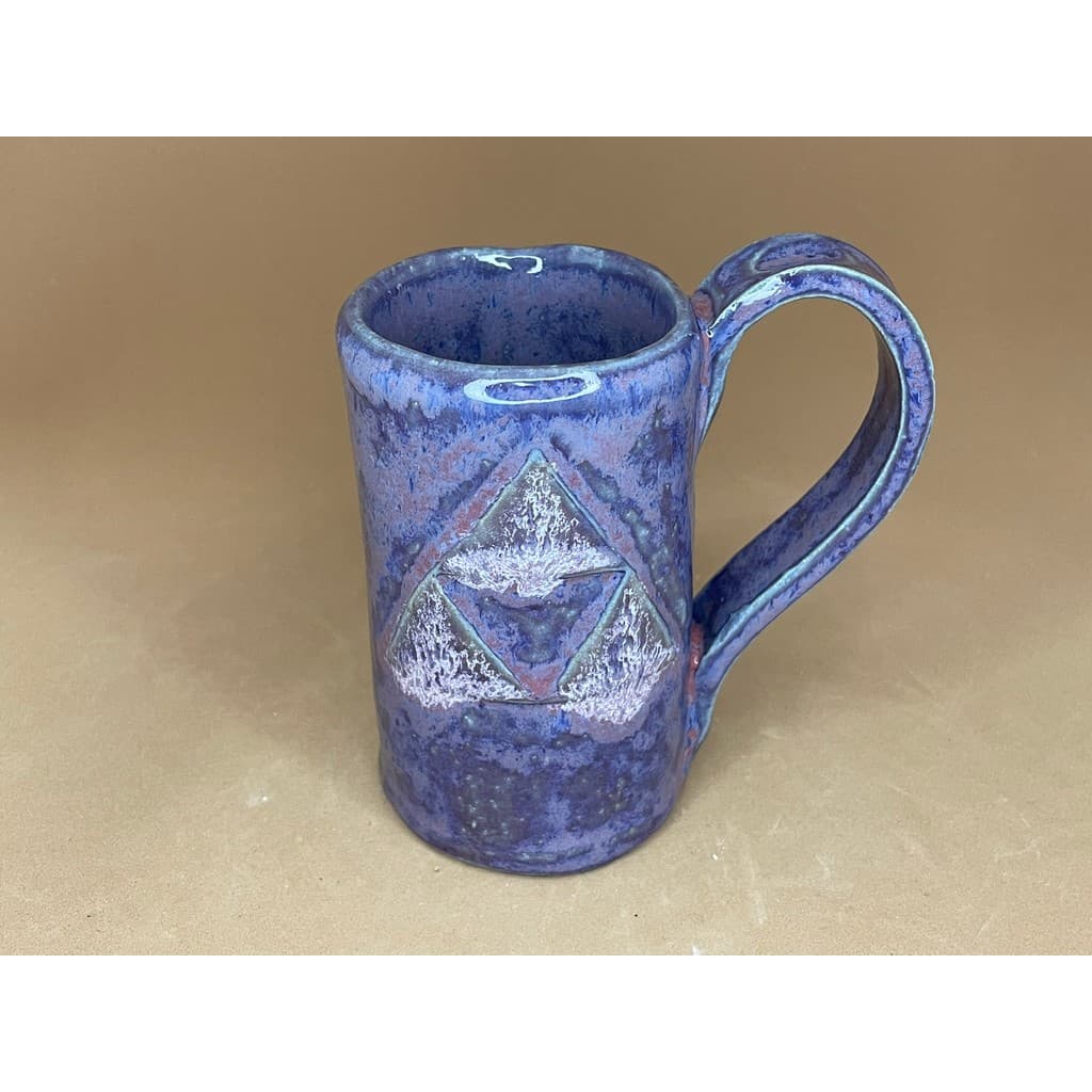 Caneca de Cerâmica Artesanal Triforce Zelda Berinjela 180ml
