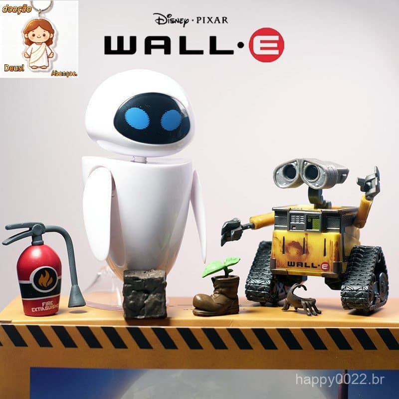 Walle Action Figure Wall.E EVE Modelo Articulações Móveis Anime Brinquedos Colecionáveis