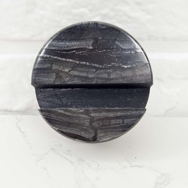 Suporte De Telefone Em Mármore Para Mesa-Celular Preto Bancada , De Cabeceira