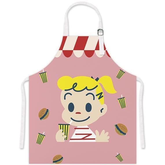Menina coração japão Harada Ji Yan alta dos desenhos animados avental bonito cozinha do agregado familiar à prova de óle