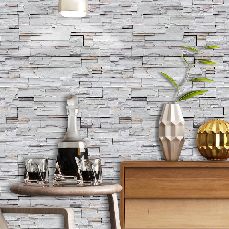 Retro 3D tridimensional imitação de tijolo padrão papel de parede de fundo exclusivo autoadesivo sala de Bar papel de pa