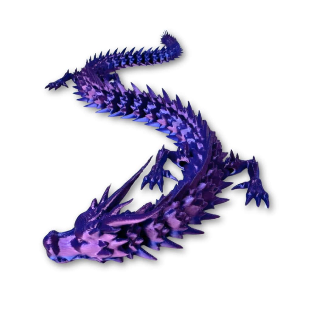 Dragão Articulado Flexível | Impressão 3D | 3 Cores Incríveis | 42cm