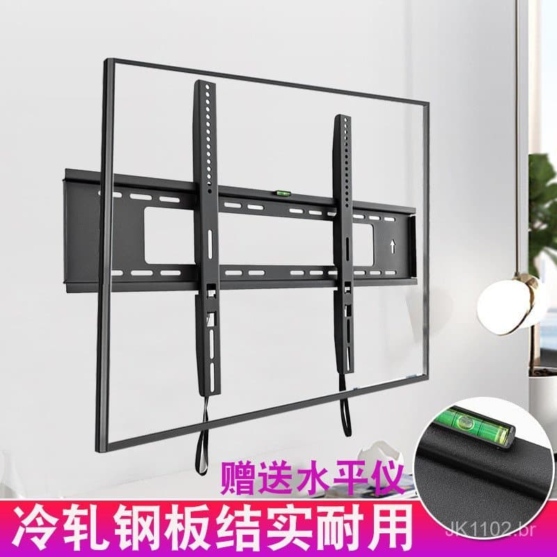 Suporte de parede integrado para TV LCD, prateleira de parede sem furos, base para monitor, suporte de exibição montado