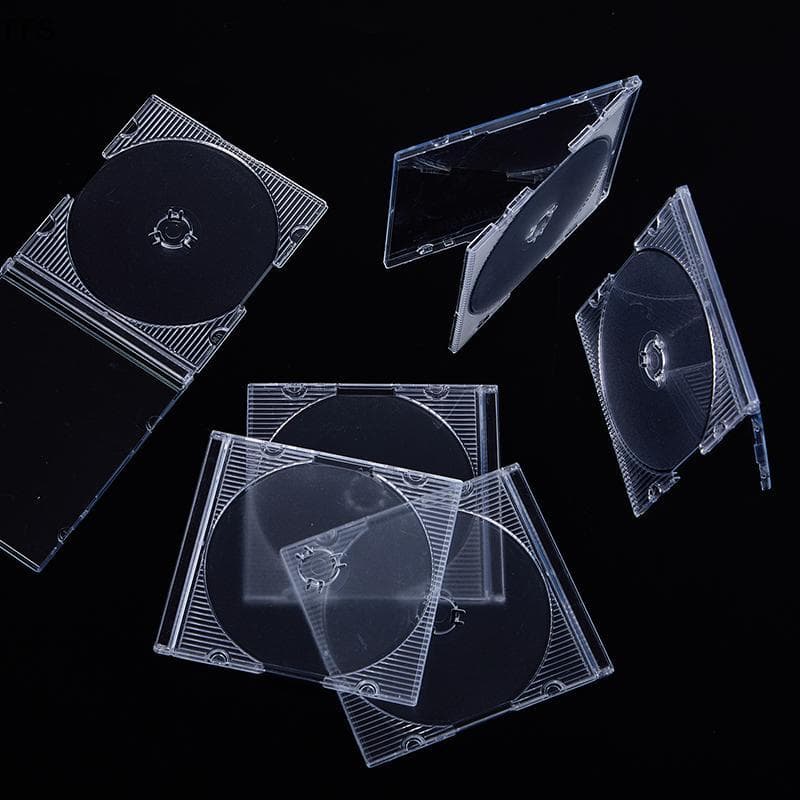 FSLUXO 5/10 Pçs Padrão Doméstico Único Disco Caixas De Armazenamento DVD Caso CD Vazio Plástico Transparente Caixa .