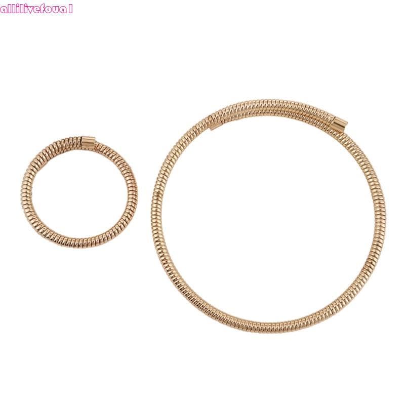 allilivefoua1 Pulseira Empilhável De Braço Multicamadas Elegante Colar Elástico De Metal À Prova D'água