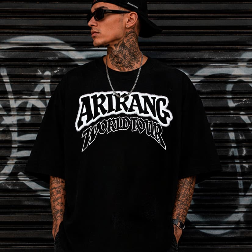 Camiseta Basica e OVERSIZED Arirang World Tour Bts Is Back Wanted Bangtan Boys Kpop Unissex