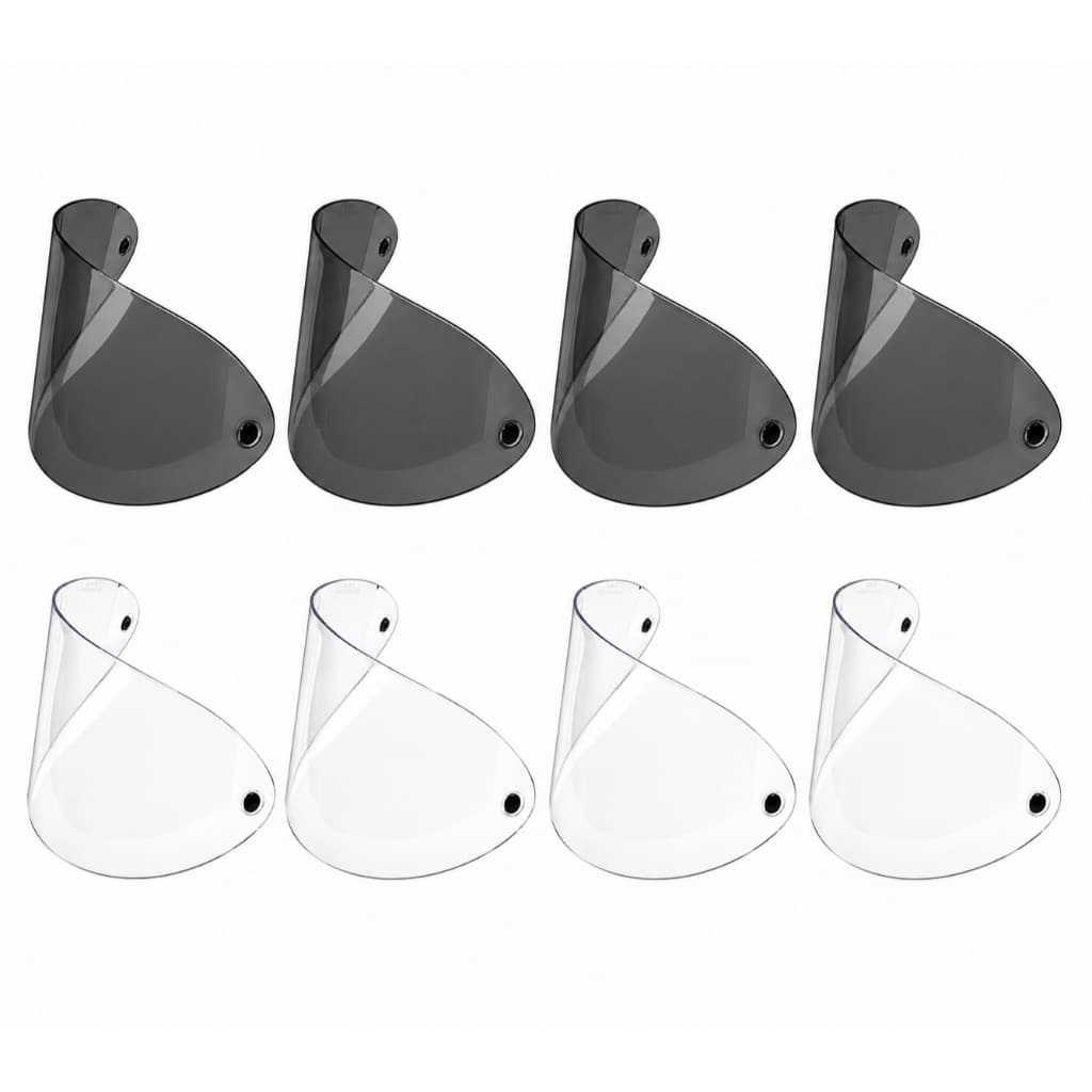 Kit 4 viseiras Transparentes + 4 viseira Fumê  San Marino (Medida 62)