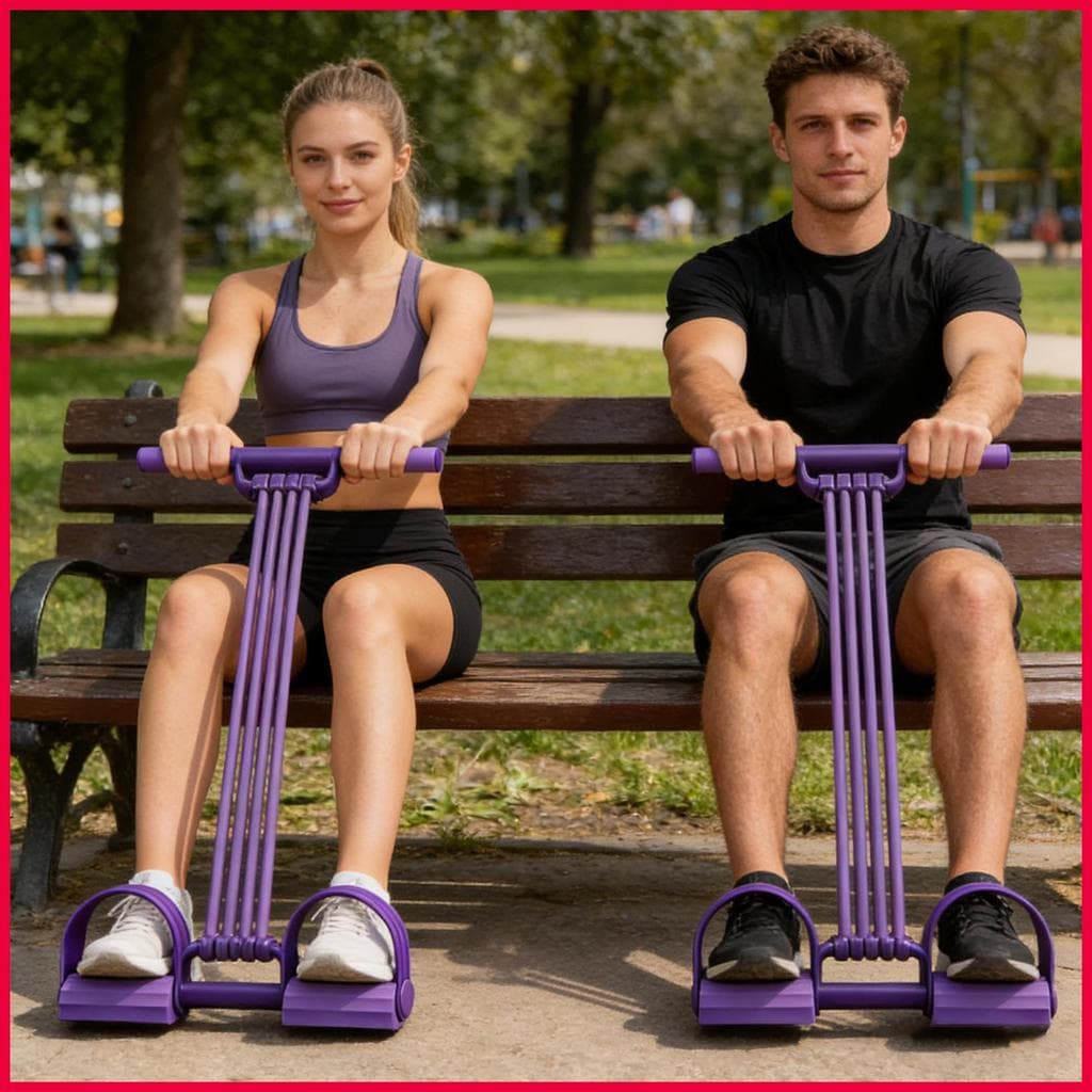 Elástico Sentar-Se Puxar Corda Elástica Antiderrapante Equipamento De Treinamento De Força Exercício Pedal Com Alças Par
