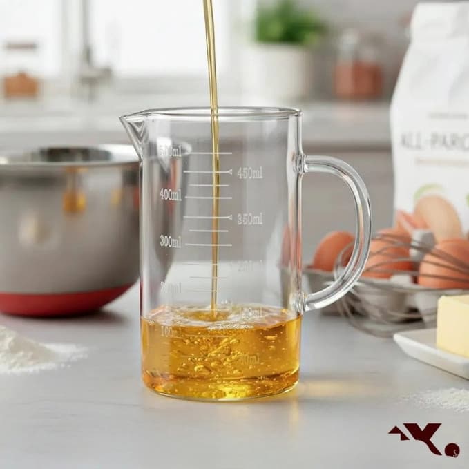 Jarra Medidora Graduada em Vidro Borossilicato com 500ml e Resistente ao Calor