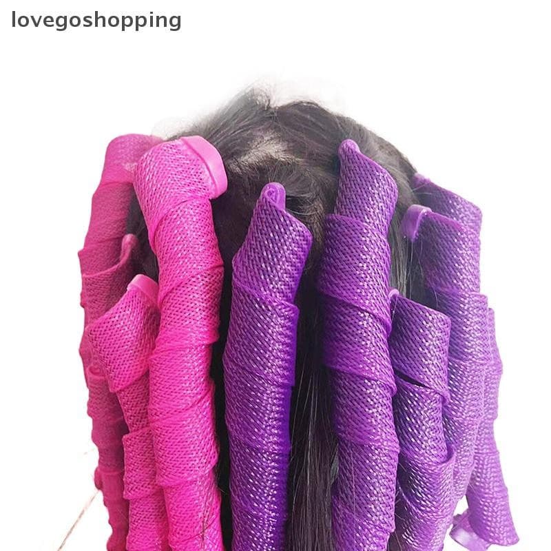 [lovego] Conjunto de modelador de cachos sem calor, cria cachos espirais volumosos, fácil de usar, não danifica o cabelo