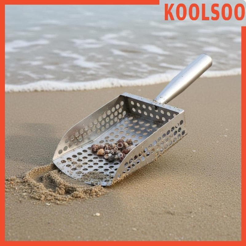 [Koolsoo] Pá De Peneira De Areia De Aço Inoxidável , Ferramenta De Malha Para Escavador De Praia Resistente Tesouro À Be