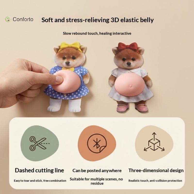 [EruditeCourtB] Shiba Inu Dog Belly Stier 3D Puppy Stiers Para Lembrancinhas De Festa Escola Scrapbooking Decoração Cria