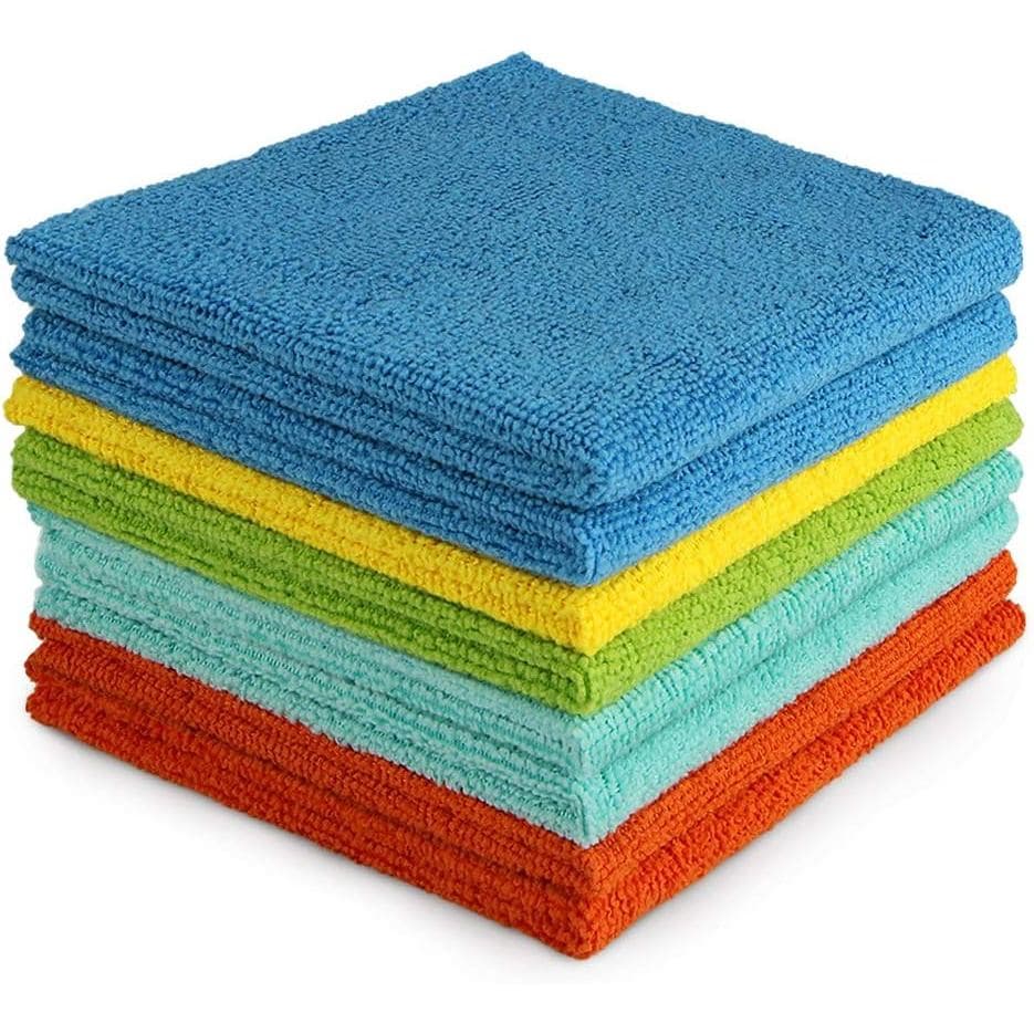 Pacote de 8 Panos de Microfibra AIDEA, Panos de Limpeza Multifuncionais Reutilizáveis, Panos Laváveis Sem Pelos e Sem Ma