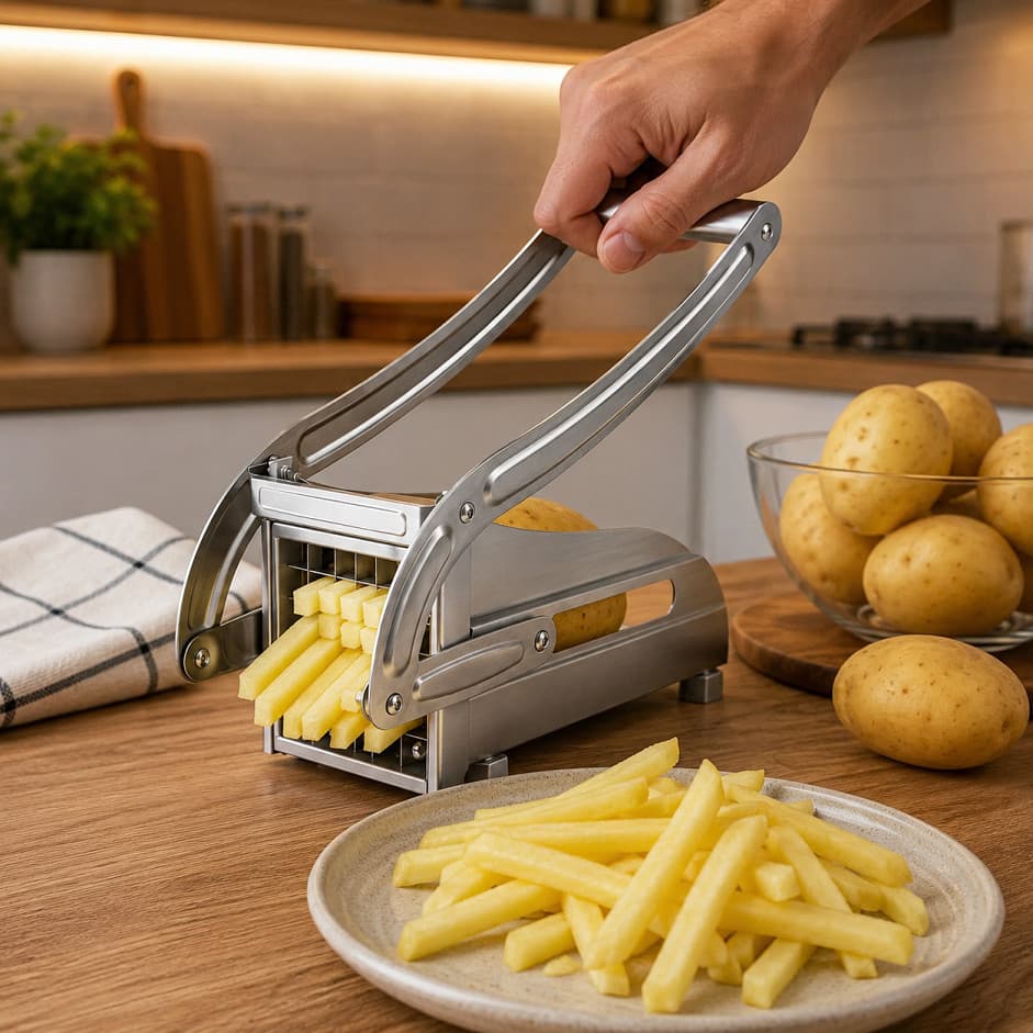 Cortador Manual  Batata Palito Inox Fatiador Legumes Cozinha Profissional