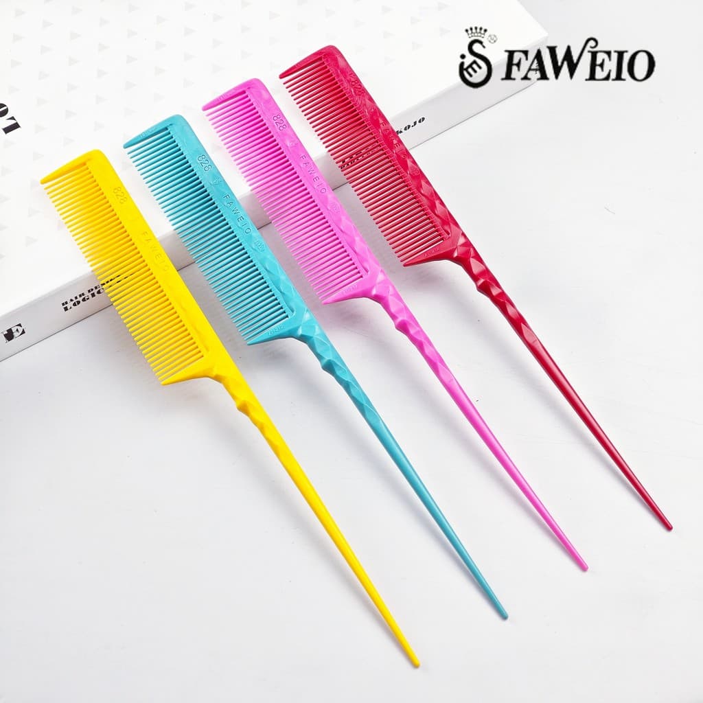 Taiwan Fawei ganso 828 colorido apontado cauda pente maquiagem artista escolhendo pente de cabelo dividido partição pent