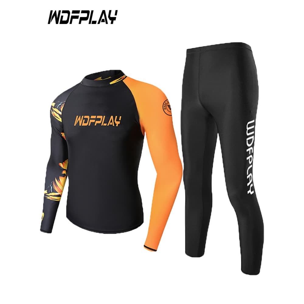 Novo estilo terno de mergulho masculino terno de surf terno de surf ao ar livre dividir manga comprida protetor solar ma