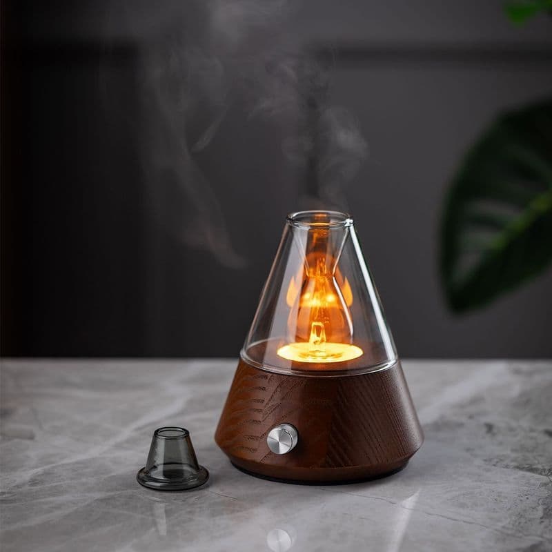 Vazio vale Desktop doméstico difusor de aroma quarto anidro atomização difusor madeira maciça Retro frio aroma difusor c