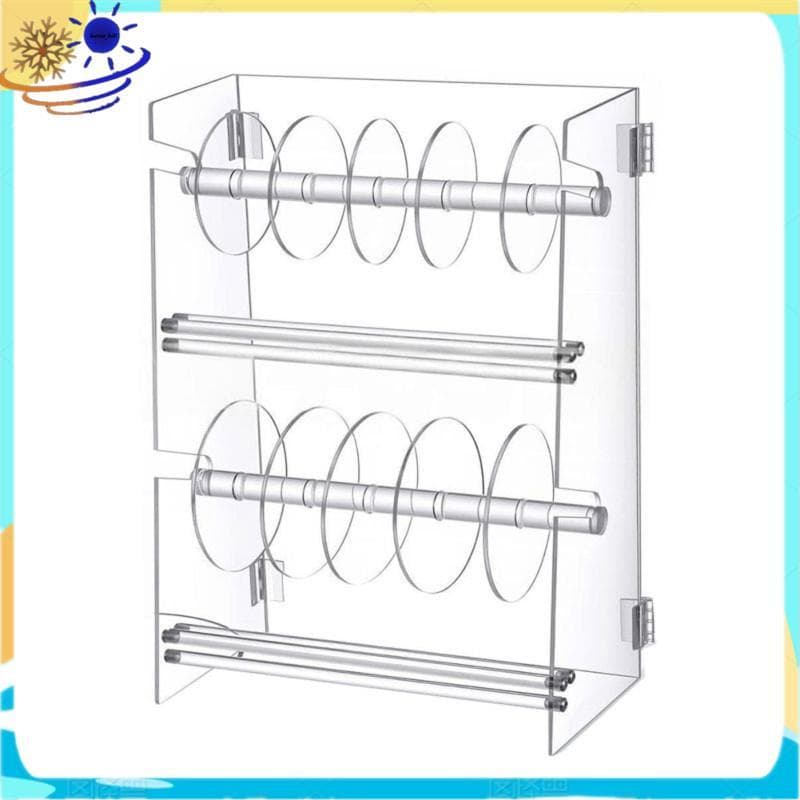 [Le's Shop] Dispensador De Adesivos Com 10 Grades Suporte De Rolo Acrílicos De 2 Camadas Para Mesa Doméstico