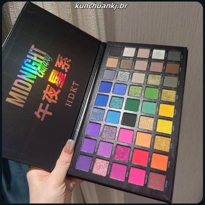 Loja venda quente 45 cores palco maquiagem artista cos dedicado multifuncional paleta de sombras fosco perolado renderiz