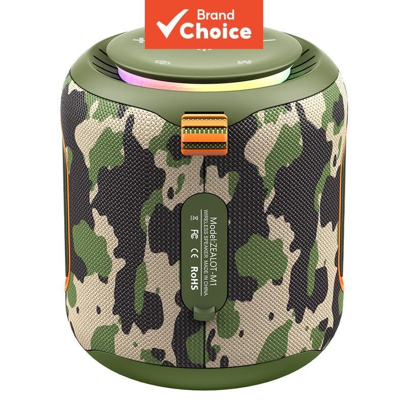 Caixa de Som Bluetooth Mini ZEALOT M1 30W 6000mAh IPX6 À Prova D'Água TWS Estéreo Luz RGB Bluetooth 5.4 Graves Potentes