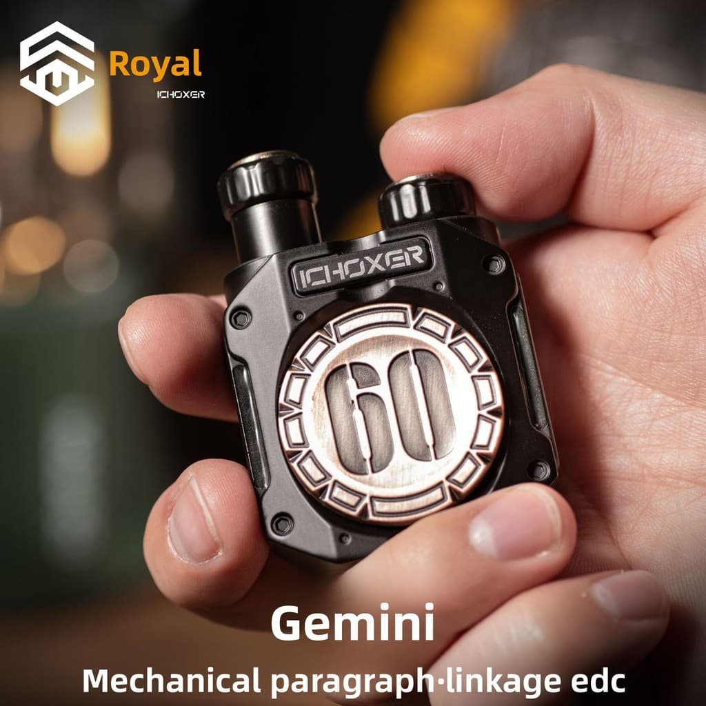 Criativo Gemini ligação Push marca Pop moeda Metal Fidget Spinner EDC portátil jogar descompressão brinquedos divertidos
