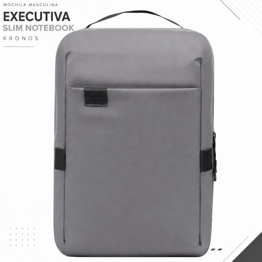 Mochila Masculina Executiva Notebook Kronos Cinza Bagaggio