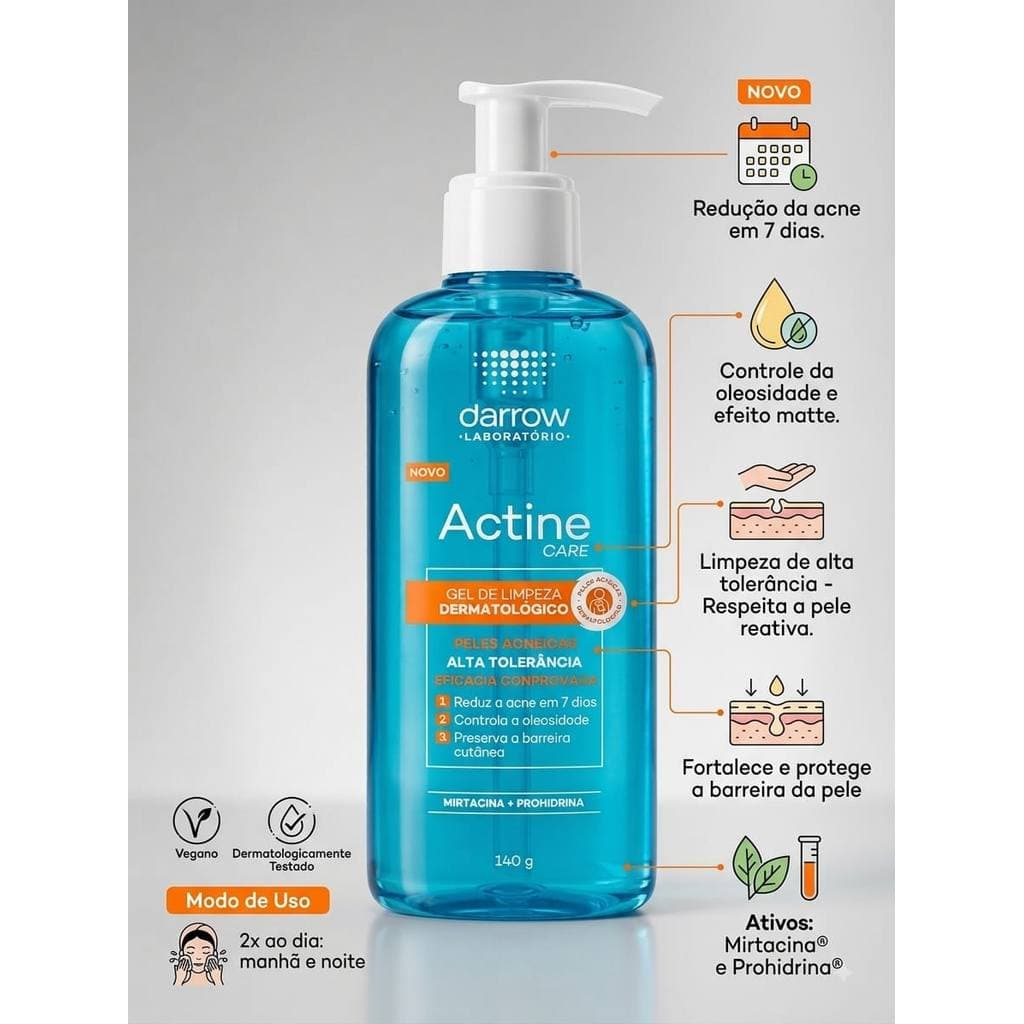 Actine care gel  de limpeza pele acneica140 ml