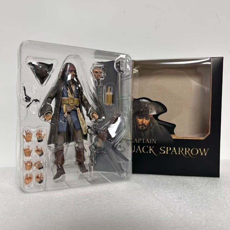 Modelo decorativo de capitão pirata caribenho, modelo Jack Sparrow, adequado como presente de aniversário para um menino