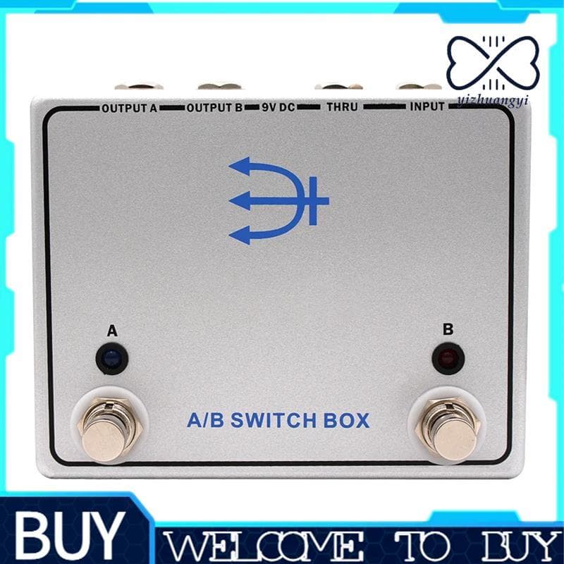 A/B SWITCH Box Dois Amp Paths Signal Switcher Pedal Channel Caixa Efeitos De Guitarra Peças