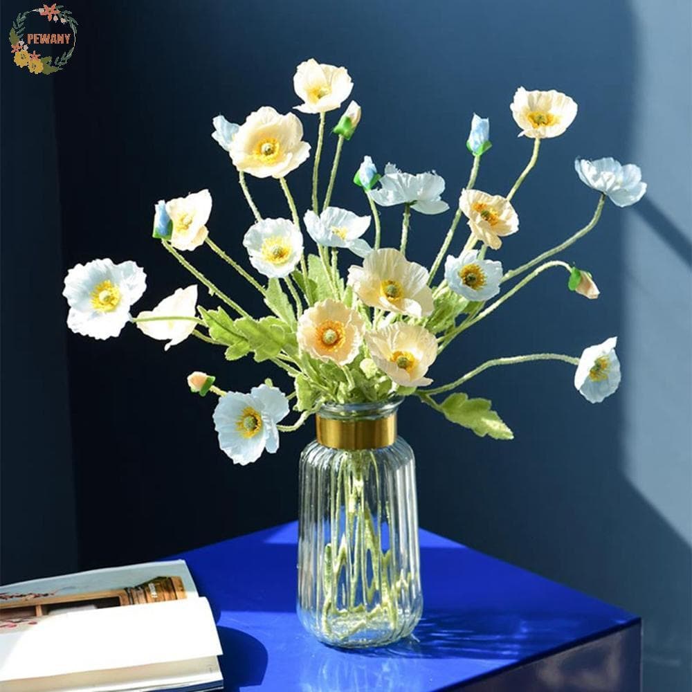 PEEWANY1 Papoilas Falsas Flores Festa Real Toque Decoração De Casamento Elegante Nupcial Estética Cor Plantas De Seda