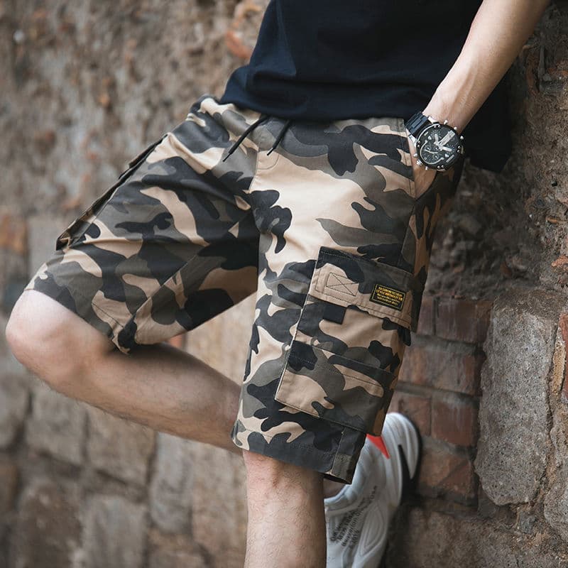 Sudeste Asiático Macacão Transfronteiriço Shorts Camuflagem Shorts Calças Cortadas Calças Masculinas Multi-Bolsa Shorts