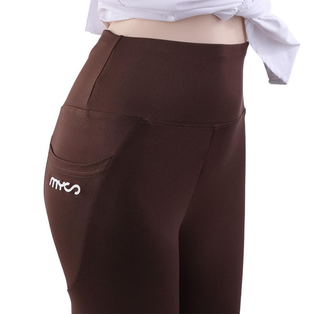 Calça Capri Feminina FTARLY Jogging , Leggings Femininas Elásticas Sem Costura Com Bolso , Modelador De Cintura Alta