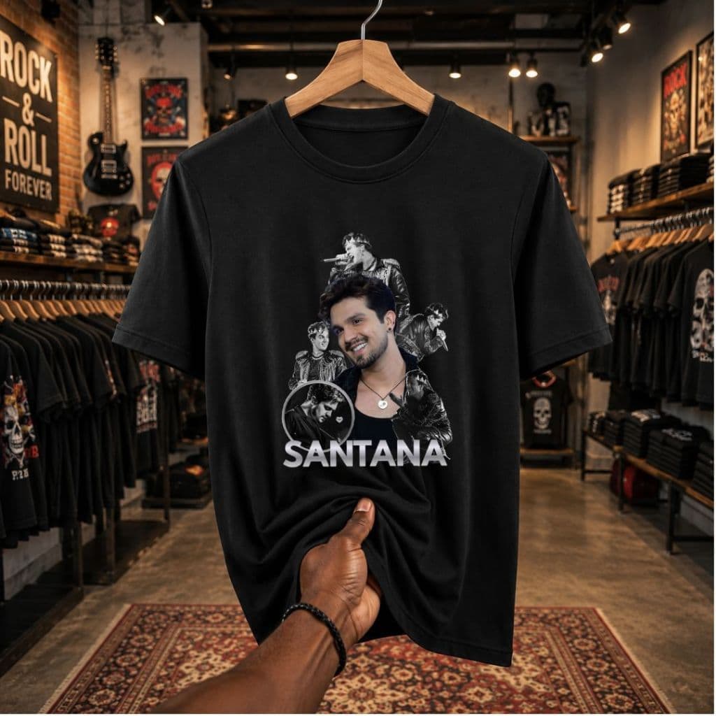 Camiseta 100% Algodão Premium Camisa Fotografias Luan Santana Rei Show Na Lua