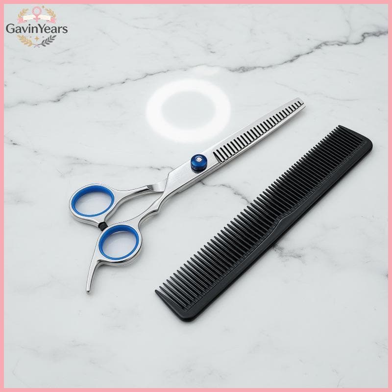 [GAVBR] Conjunto Profissional De Tesouras De Corte De Cabelo Em Aço Inoxidável Com Bolsa De Capa Para Desbaste Uso Salão