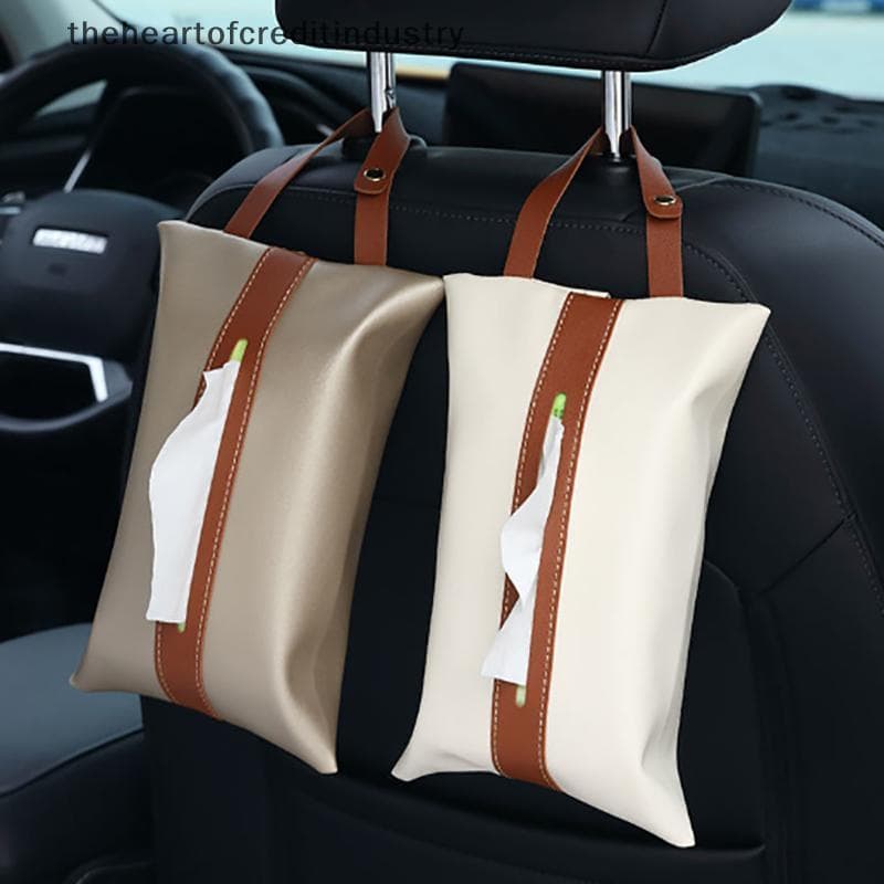 1 Pçs Caixa De Tecido Do Carro Pendurado Gaveta De Couro Assento Ba Estilo Nórdico Saco Criativo Decoração Interior