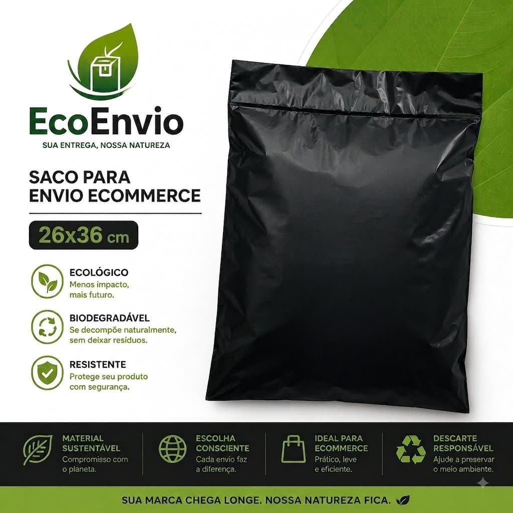 Kit 100 Envelopes de envio Segurança Plástico Preto Aba Adesiva 12x18  19x25 26x36