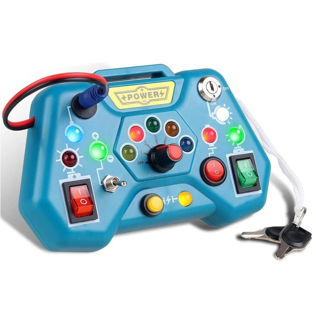 Brinquedo Sensorial Montessori Busy Board, com Painel de Controle de Interruptor de Luz LED, Jogo de Atividades para Cri