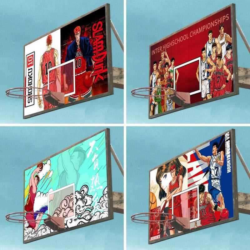 Slam Dunk Backboard adesivos dos desenhos animados Oversized auto-adesivo à prova dwaterproof água plana Graffiti adesiv