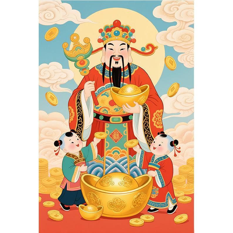 Deus da Riqueza Vem com Adesivos Adesivos Novo Estilo Deus da Riqueza Rolando Adesivos Dinheiro Dinheiro Dinheiro Dinhei