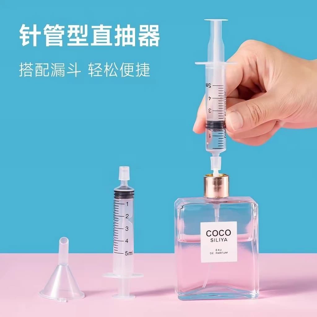 Ferramenta de distribuição de perfume extrator seringa reta desenhar dispensador de perfume seringa extrator