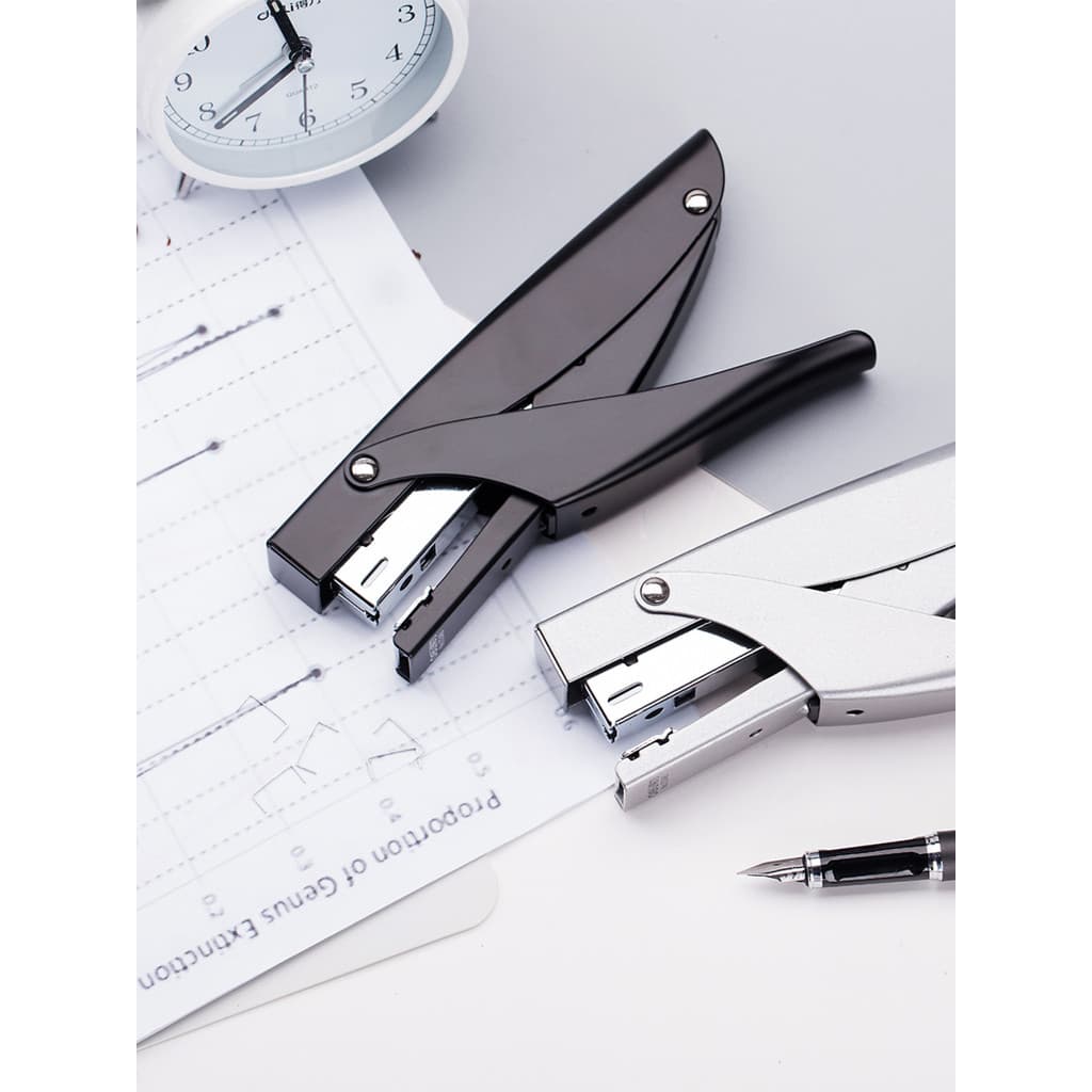 Deli 0346 Grampeador portátil Fácil trabalho Encadernação 12 Grampeador Escritório Papelaria Grampeador de 20 páginas