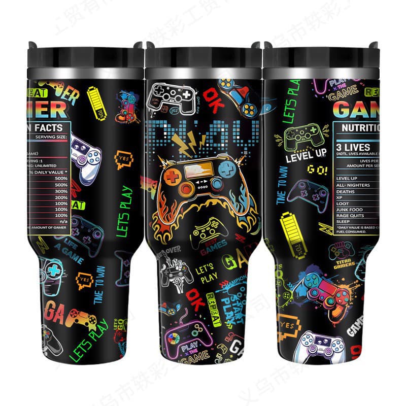 Novo estilo oz lidar com copo mestre de gelo Console de jogos grande capacidade copo térmico de aço inoxidável masculino