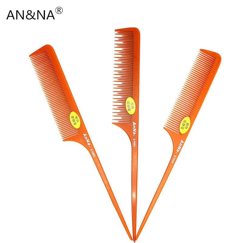 Pente de cauda pontiaguda pente de escovação de cabelo pente de estilo de dentes altos e baixos 2mm pente de corte de ca