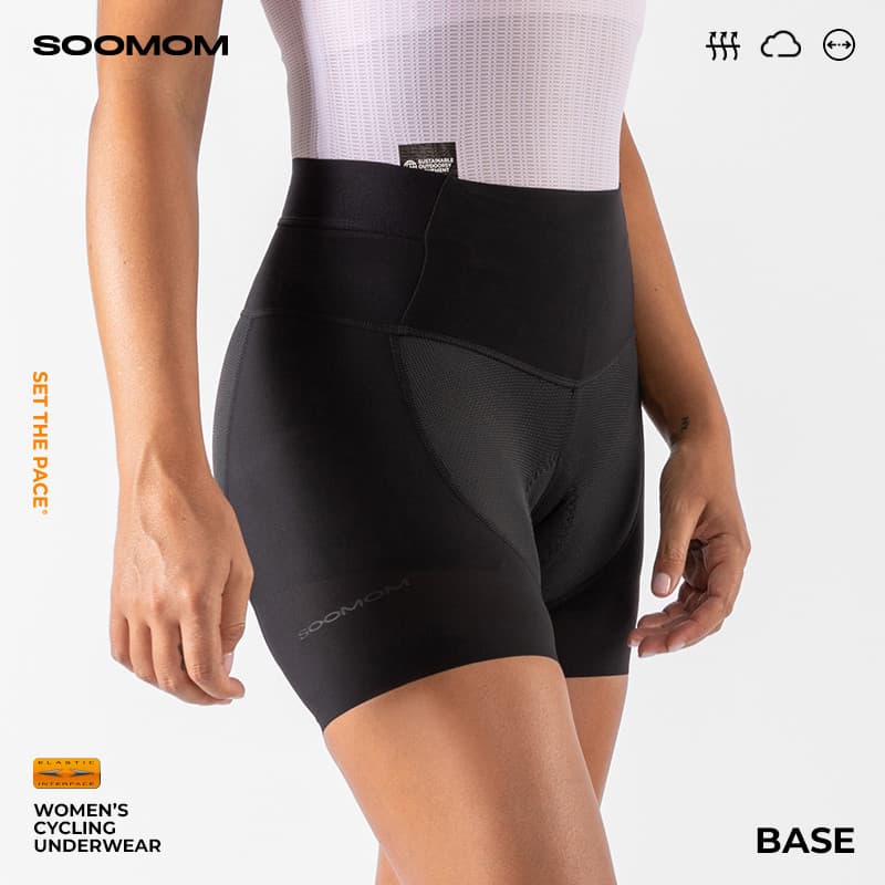 SOOMOM | BASE Senhoras Road Bike Ciclismo Calcinha Dupla Seta Almofada Respirável