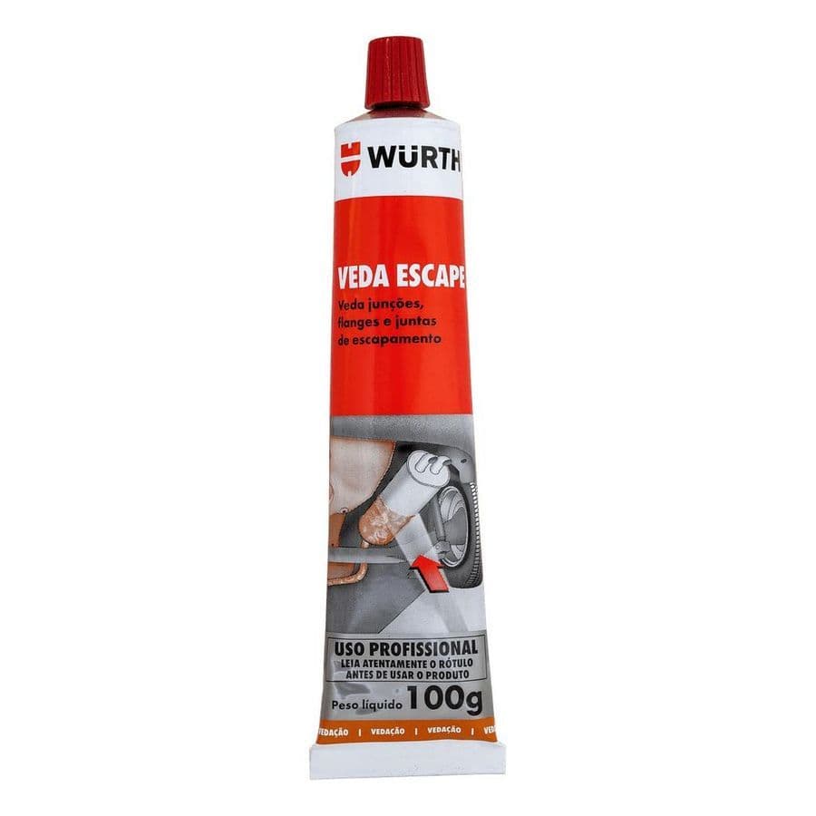 Veda Repara Escapamento Furo Vazamento Carro Moto 100g Wurth 0893100101