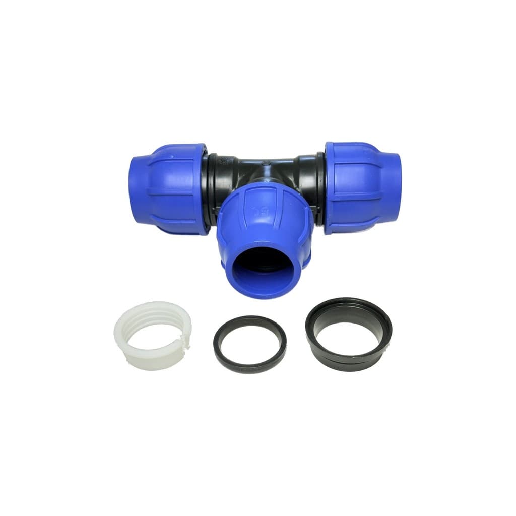 Tê Pead 50mm Compressão Irritec Italiana Derivação